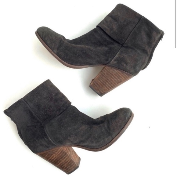 Rag & bone Newbury Black Suede Ankle Boots 37 7 As Seen On Taylor Swift - Picture 3 of 9